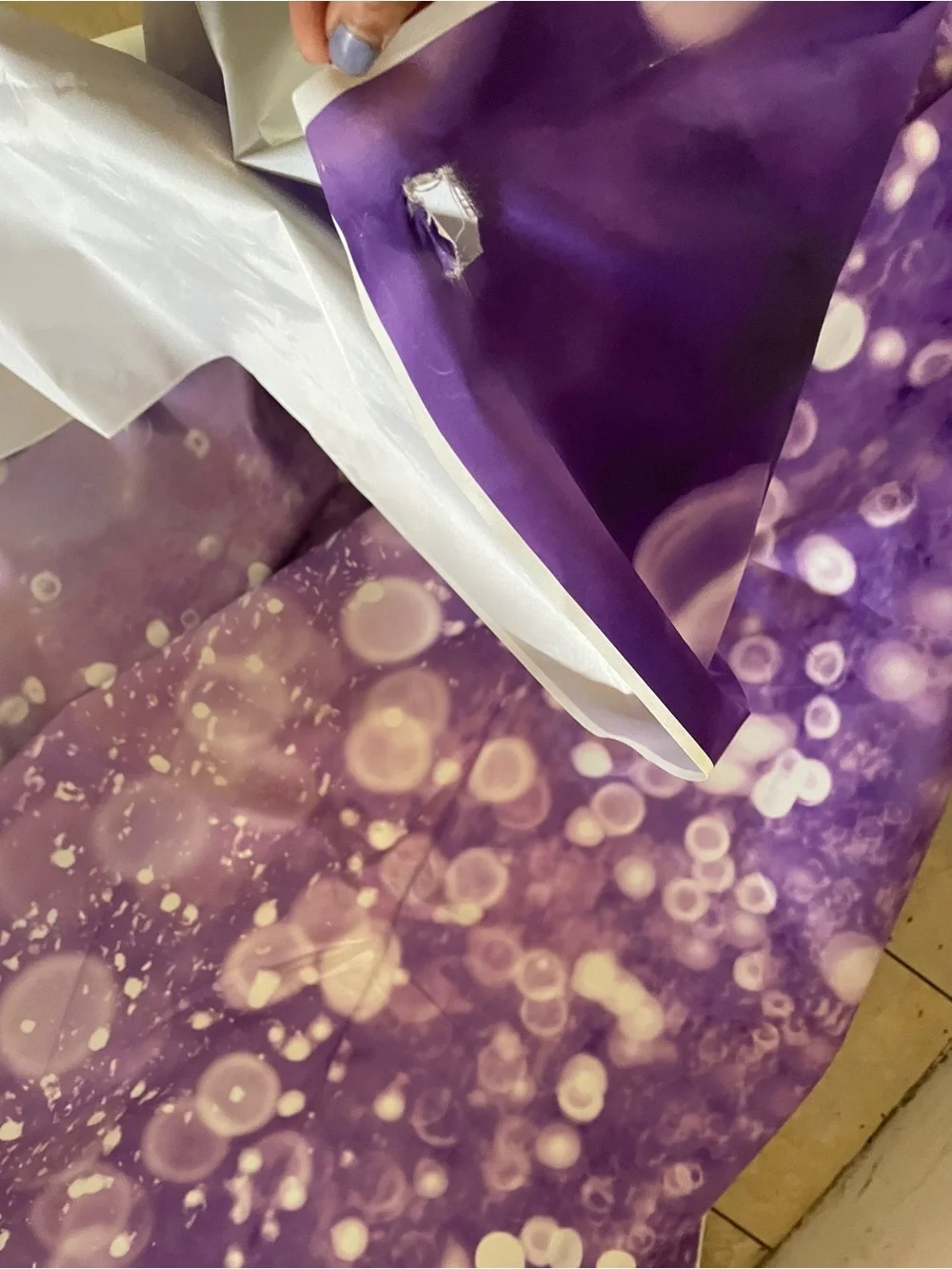 Ariel little mermaid Purple Birthday Party Backdrops